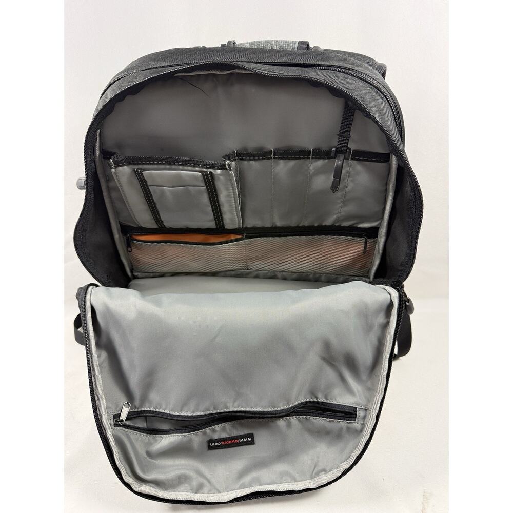 Lowepro Camera Backpack DSLR Photography Gear Laptop Bag Black Gray - Picture 7 of 13